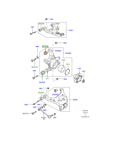 Casquillo superior portamangueta...