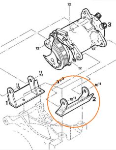 Soporte izquierdo compresor...