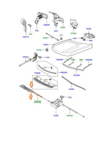 CABLE - BONNET RELEASE