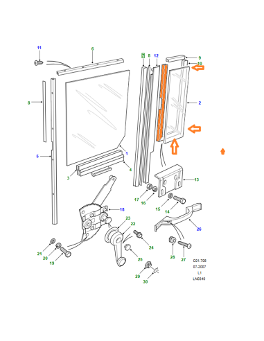 Guia inferior cristal fijo puerta...