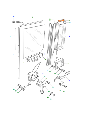 Guia superior cristal fijo puerta...